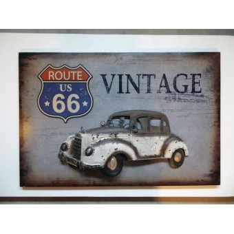 Wanddecoratie Route 66 Vintage